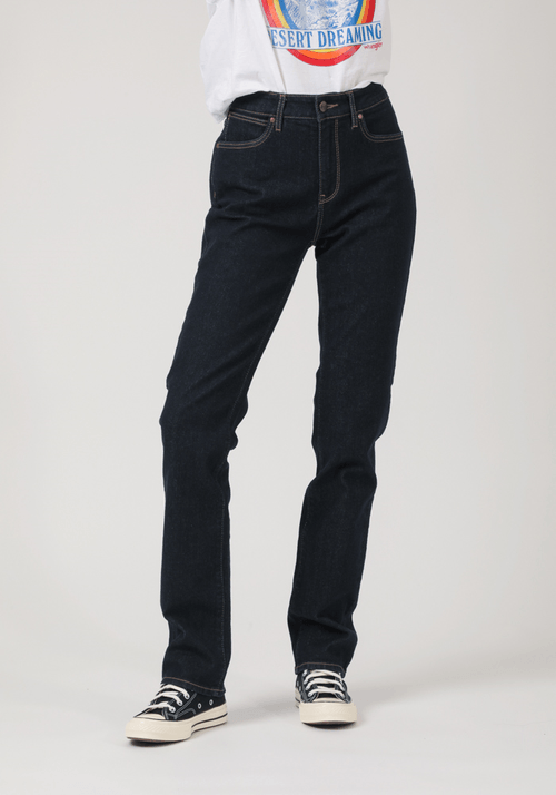 Jeans Mujer Straight Fit Raw