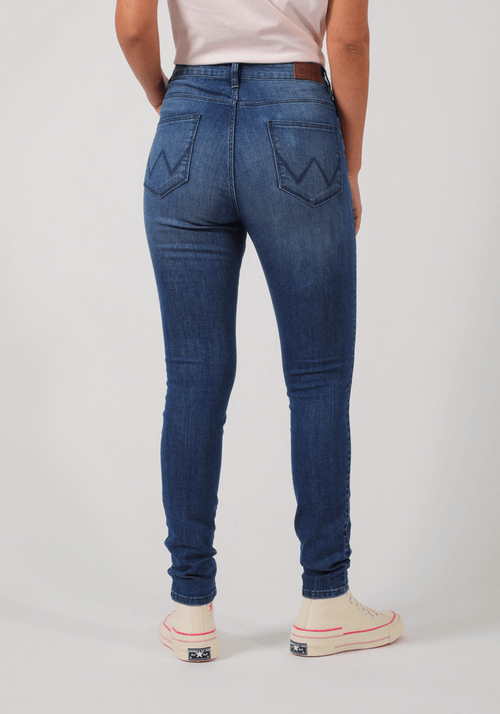Jeans Mujer Tiro Alto Skinny High Fit Dark Blue