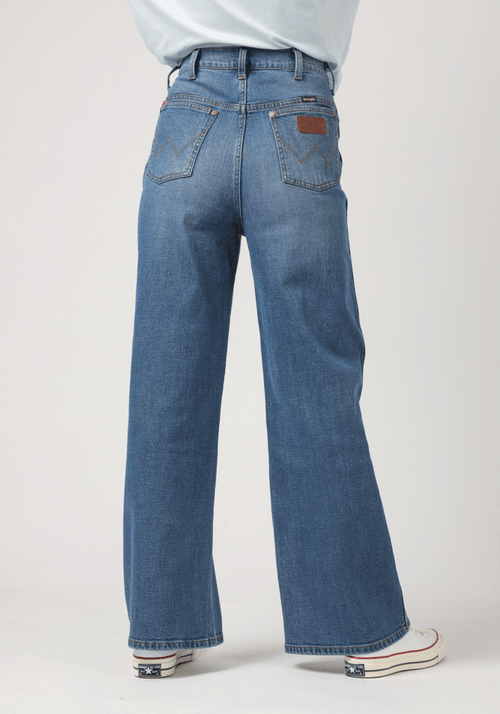 Jeans Mujer Tiro Alto Worldwide Flare Fit Ranch Blue
