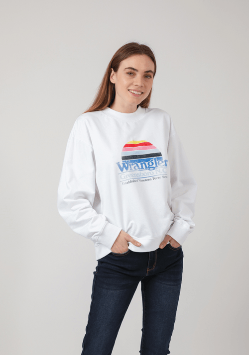 Polerón Retro Sweat Off White