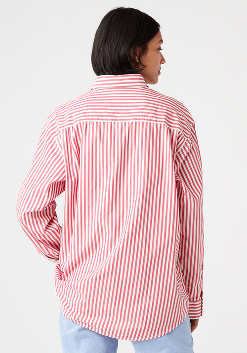 Camisa Mujer Oversized Office Rose Red