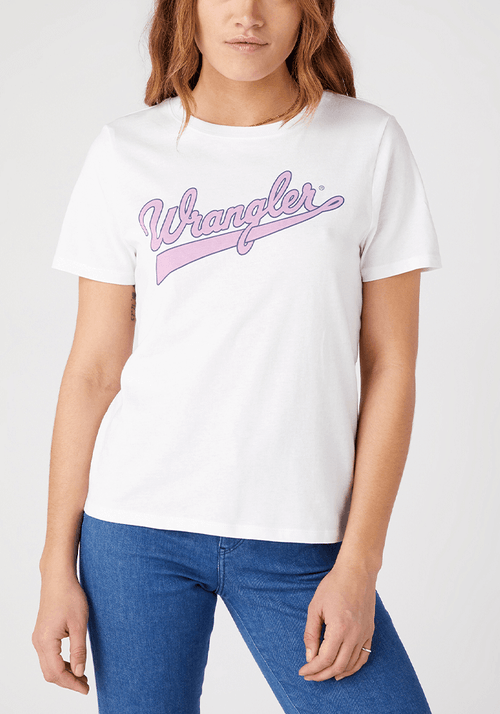 Polera Mujer Regular Logo Underlined Tee True White