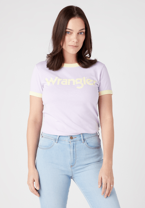 Polera Ringer Tee Pastel Violet