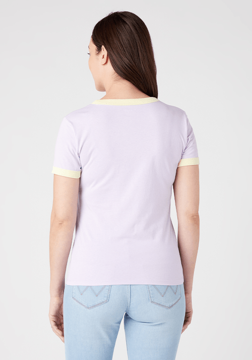 Polera Ringer Tee Pastel Violet