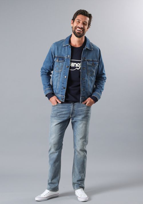 Jeans Hombre Greensboro Regular Straight Fit Silver Strong