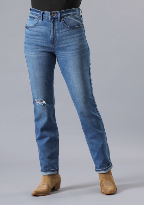 Jeans Mujer Slim Mid Rise Sky Blue