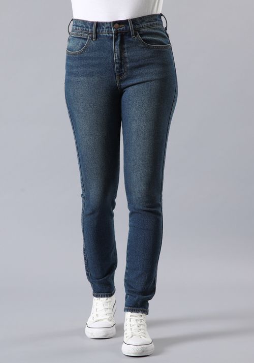 Jeans Mujer Tiro Alto Skinny High Rise Vintage Blue