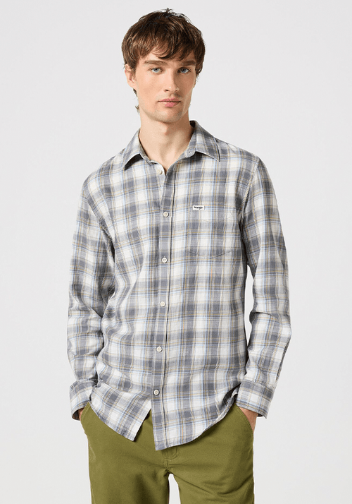 Camisa 1 Pocket Shirt LS Grey Plaid