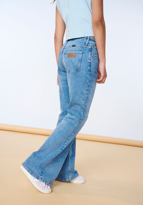 Jeans Mujer Tiro Alto Jeans Flare Fit In Trance