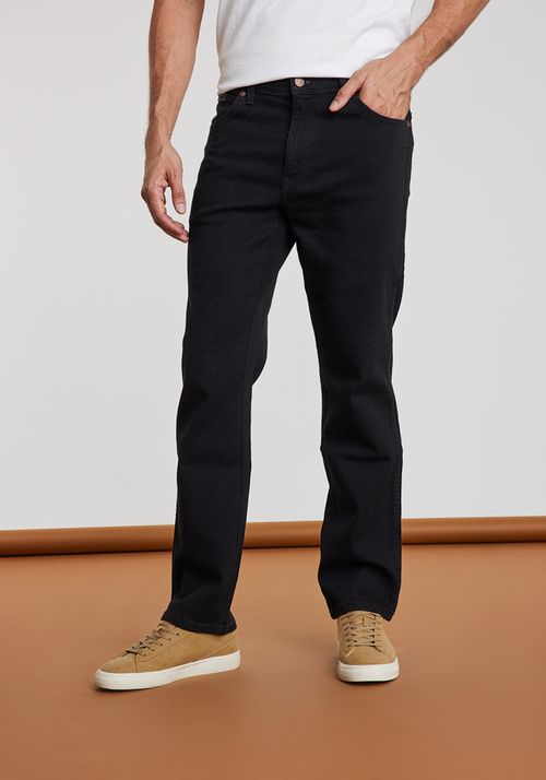 Jeans Tiro Alto Texas Regular Fit Black