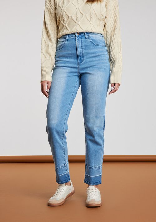 Jeans Mujer Tiro Alto Mom Fit