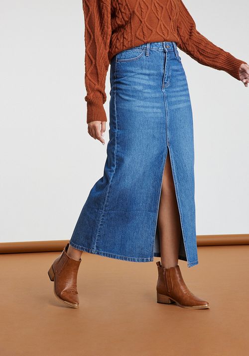 Falda Tiro Alto Maxi Skirt Bonnie