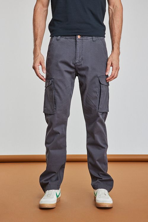 Pantalon Casey Regular Cargo Faded Black