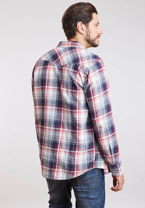 Camisa Hombre WESTERN SHIRT RED BLUE PLAID