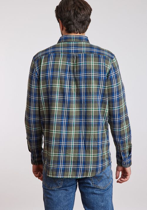 Camisa Hombre 1 PKT SHIRT GREEN BLUE